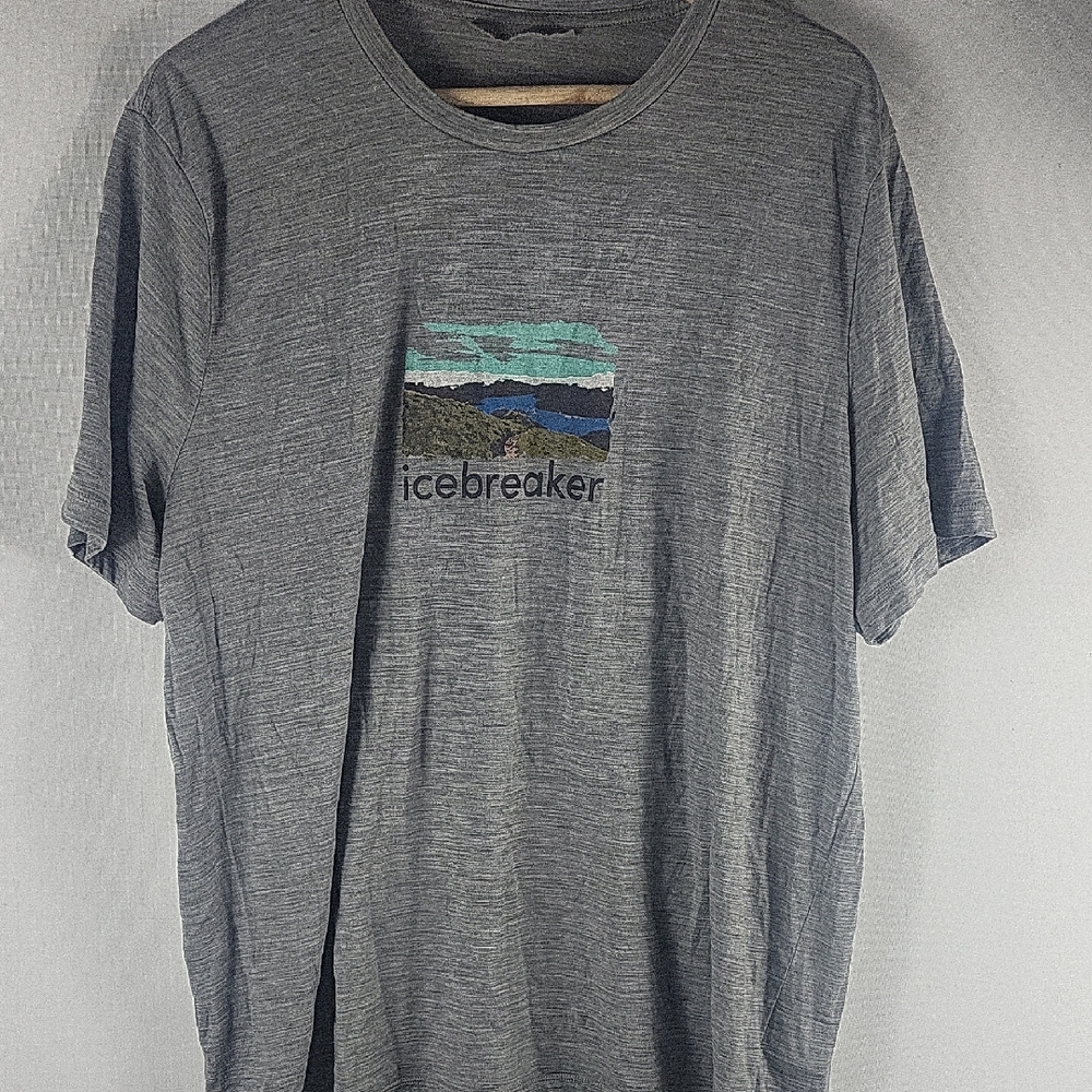 Icebreaker Heather Gray Graphic Tee